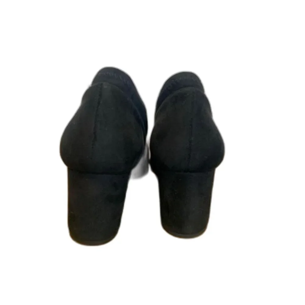 Jon Josef Black Velvet & Suede Heel